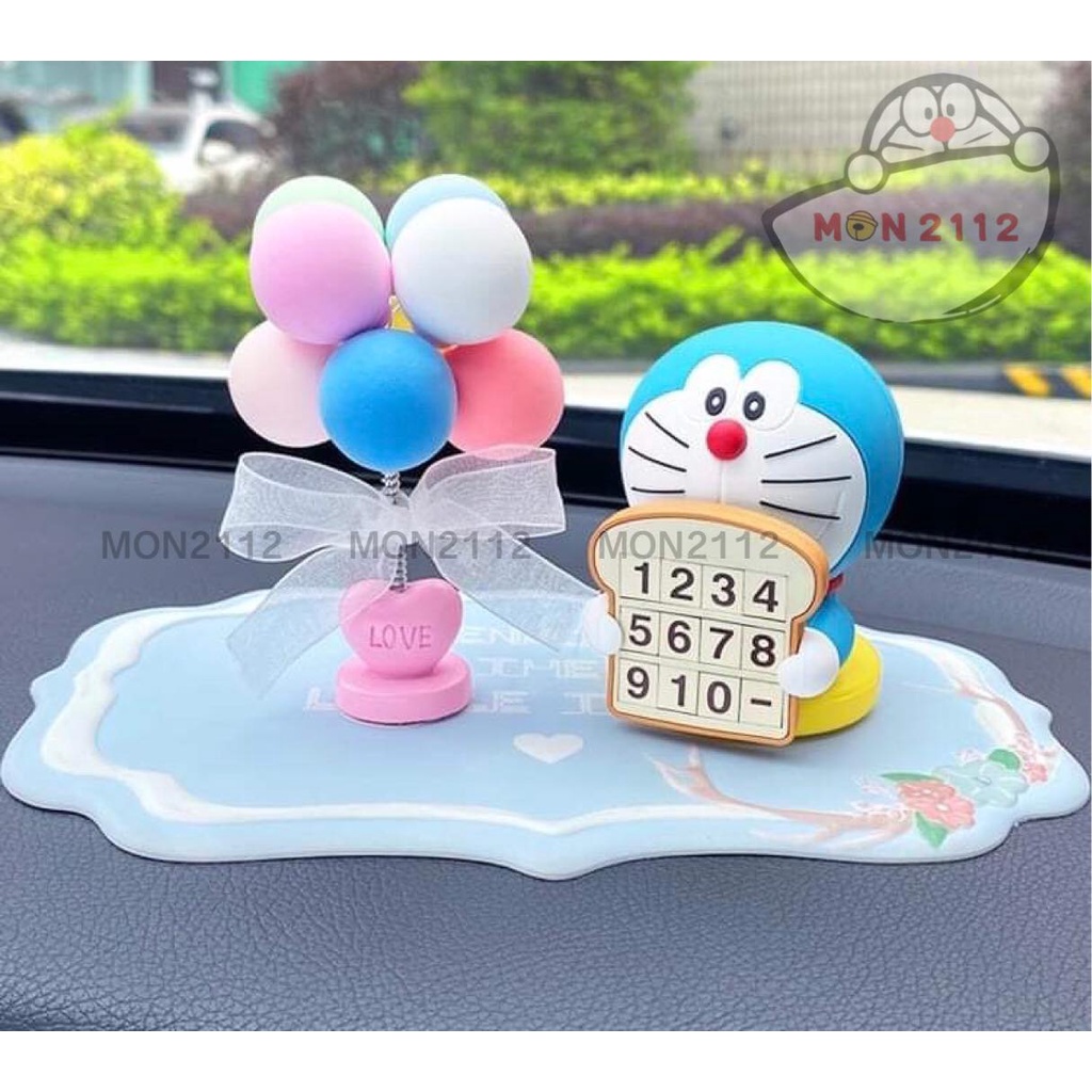 Mô hình Doraemon Doremon trang trí gắn số