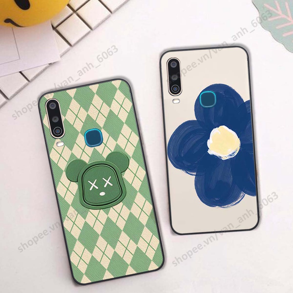 Ốp lưng Vivo U10 / Y12 / Y15 / Y17 in hình hoa, gấu rich bear nghệ thuật, thời trang