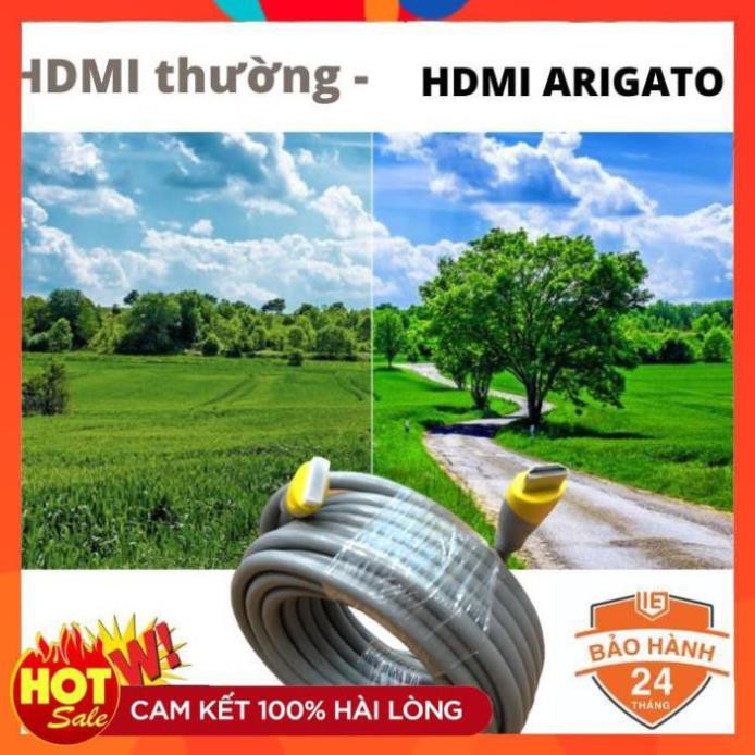 Cáp HDMI ARIGATO 1.5m 3m 5m 10m lõi đồng HDTV 4K*2K (19+1) - Dây HDMI To HDMI tròn chuẩn FULL HD 1080p
