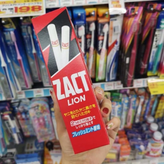 Kem đánh răng trị hôi & vàng răng cho người hút thuốc Zact Lion