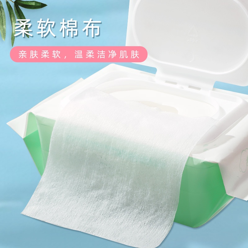 Khăn lau mặt dùng 1 lần MONKIDS 120 miếng khăn ướt cotton thay thế bông tấy trang và nước tẩy trang làm sạch sâu mặt da