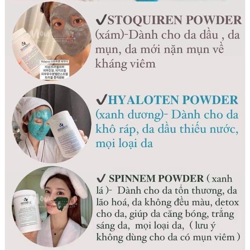 Mặt nạ tảo xoắn dạng bột Volayon Spinnem Powder Hàn Quốc 100GR