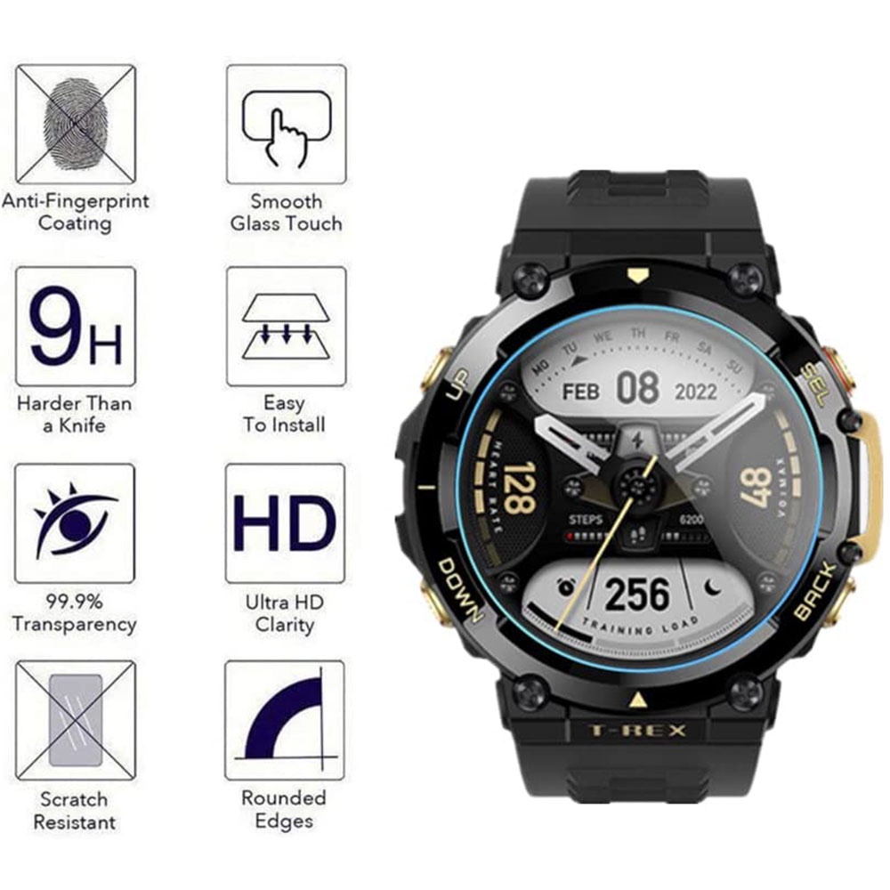 Set 2 Kính Cường Lực Cao Cấp Cho Đồng Hồ Thông Minh Huami Amazfit T-rex 2 T-rex2