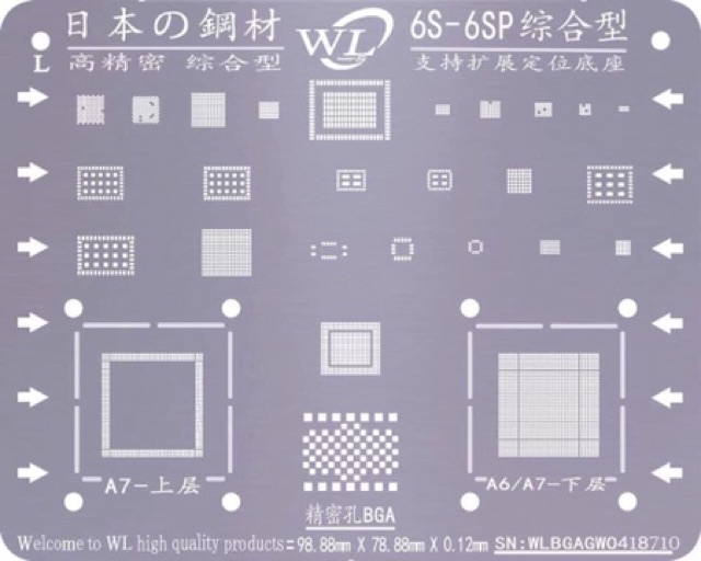 Vỉ Wl Làm Chân IC các mã Iphone/IPad