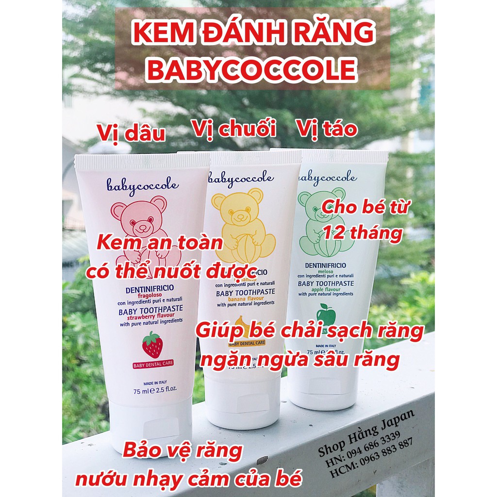 Kem đánh răng Babycoccole 75ml cho bé từ 12M+