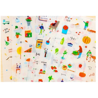 Set 6 bộ sticker mùa đông không thấm nước