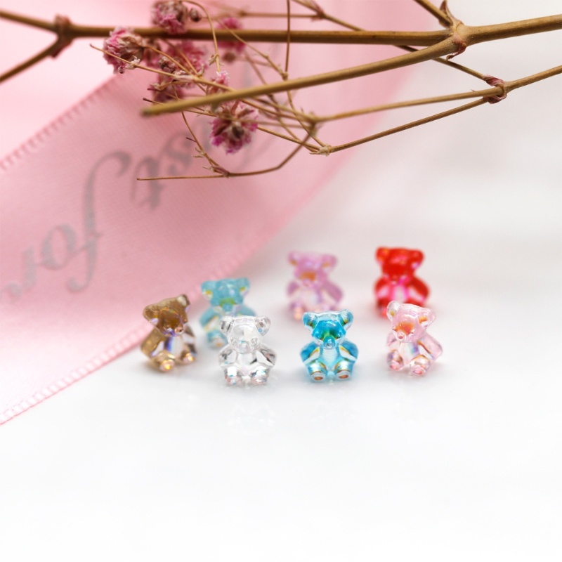 Set 200 Phụ Kiện Trang Trí Móng Tay Nghệ Thuật Hình Gấu Dễ Thương