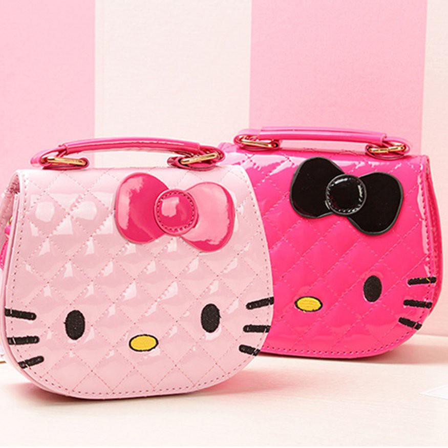 Túi Đeo Chéo Da Pu Hình Hello Kitty Cho Bé Gái