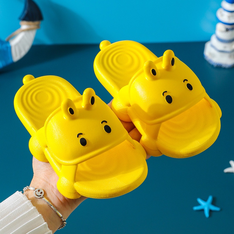 Xăng đan Unisex Mềm Thoáng Khí Không Trượt Hình Chú Ếch Dễ Thương Thời Trang Đi Biển Mùa Hè Cho Bé