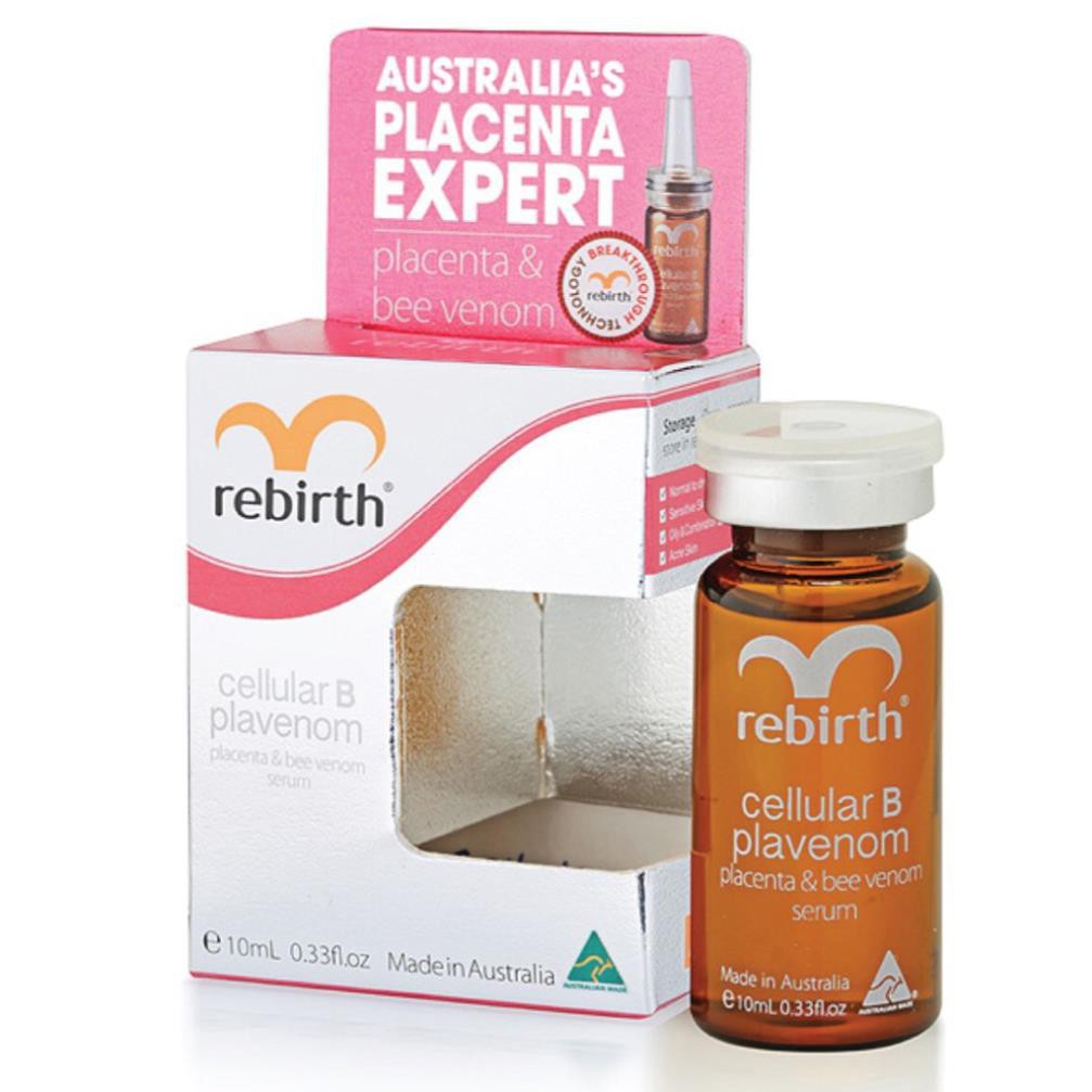 Serum tế bào gốc Nhau thai cừu và Nọc ong Rebirth 6 chai*10ml - Úc