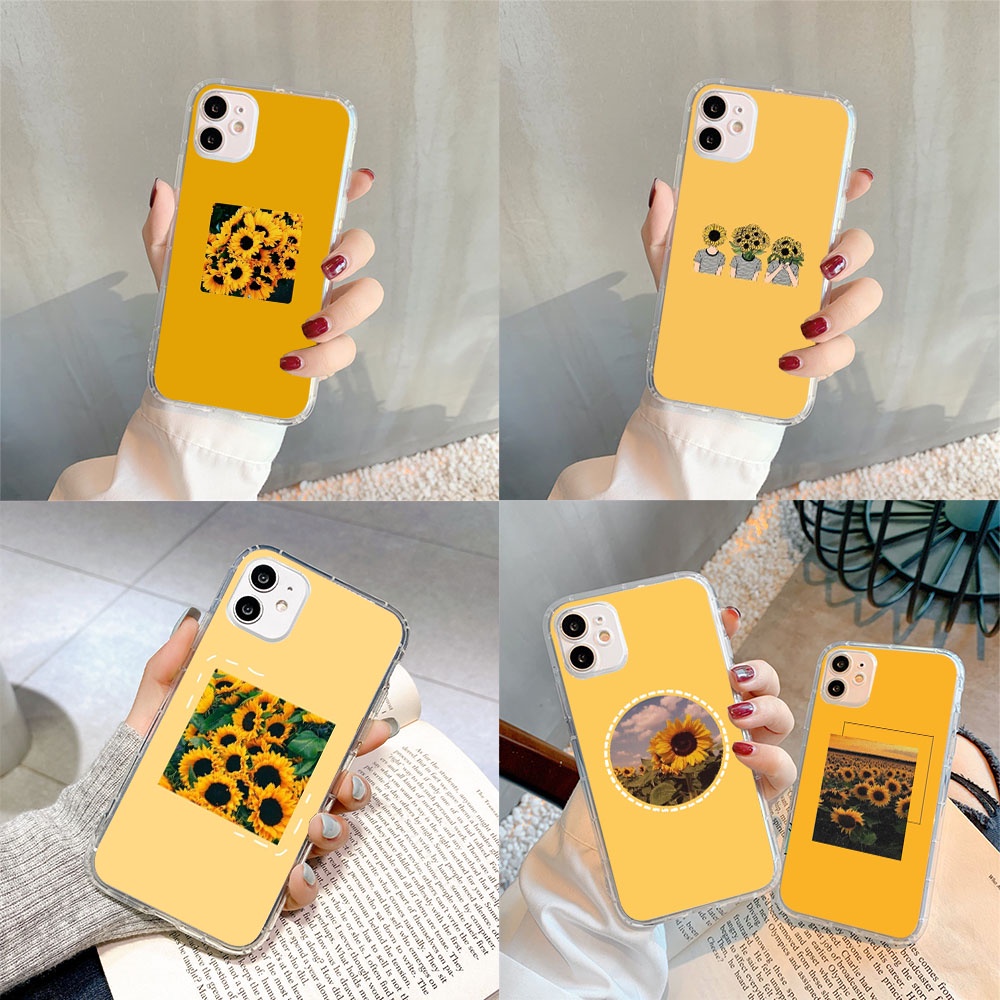 Ốp Điện Thoại Silicone TPU Mềm Họa Tiết Hoa Hướng Dương Cho ASUS ZenFone 4S Shot 5 M2 5Z 4 Live Pegasus M1 Pro Plus Selfie Max Lite ML-41
