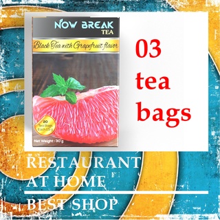 Set 03 túi lẻ - trà bưởi now break tea, 3x1.5g=4.5g