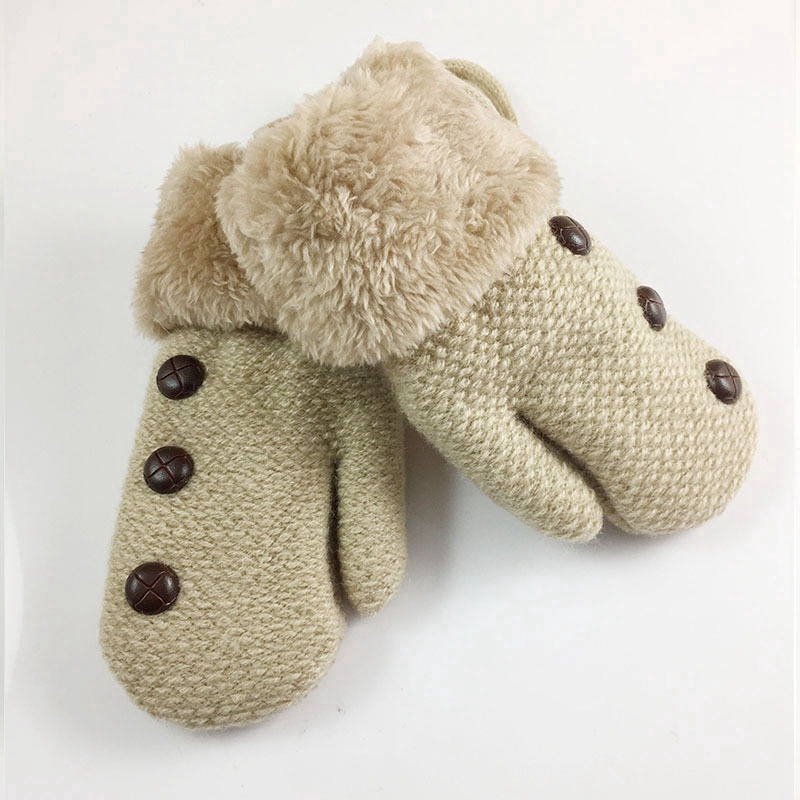 Găng tay len ấm áp cho bé 2-5 tuổi