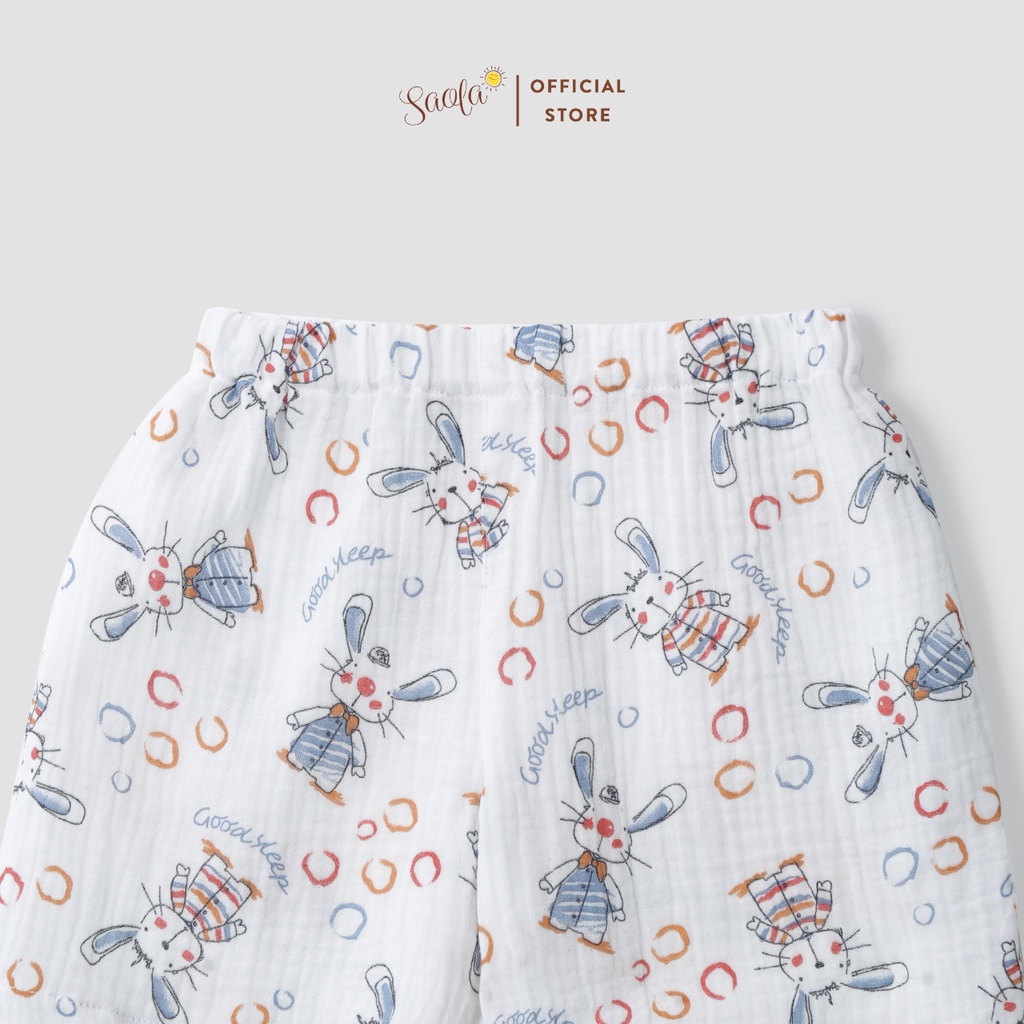 Bộ Áo Quần Cho Bé Trai/ Bé Gái Chất Liệu Muslin Thoáng Mát Mặc Hè - JETTIMO SET - SEM007 - SAOLA KIDS CLOTHING