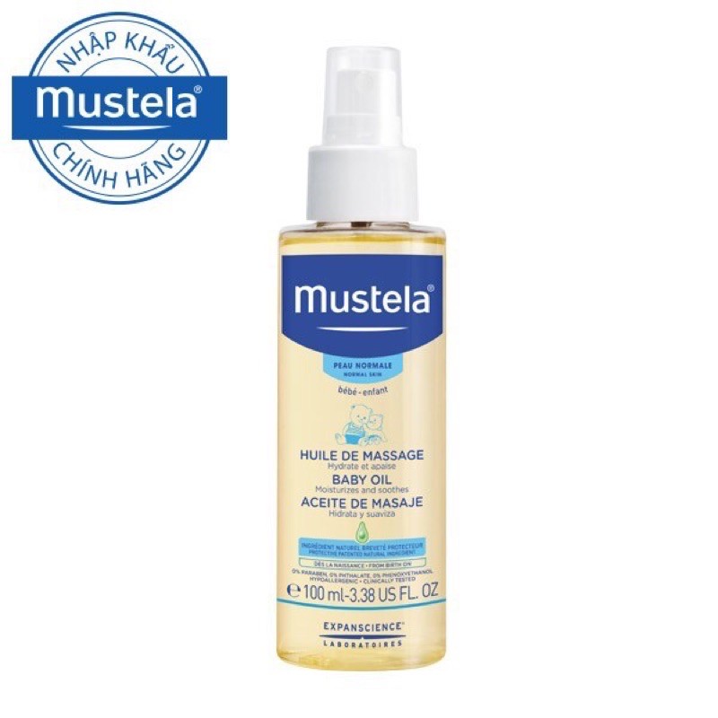 Dầu Massage Cho Trẻ Sơ Sinh & Em Bé Mustela Baby Oil Mustela 100ml