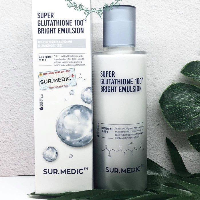 Sữa dưỡng trắng SURMEDIC Super Glutathione 100 Bright Emulsion 120ml