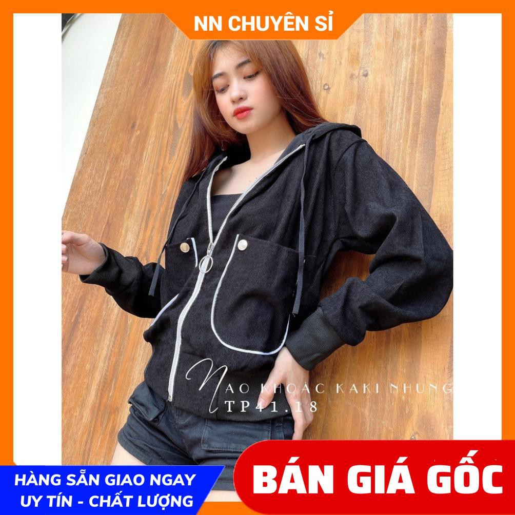 ÁO KHOÁC KAKI NHUNG TĂM TP41.18 ⚡100% ẢNH THẬT⚡ ÁO KHOÁC NỮ TP116
