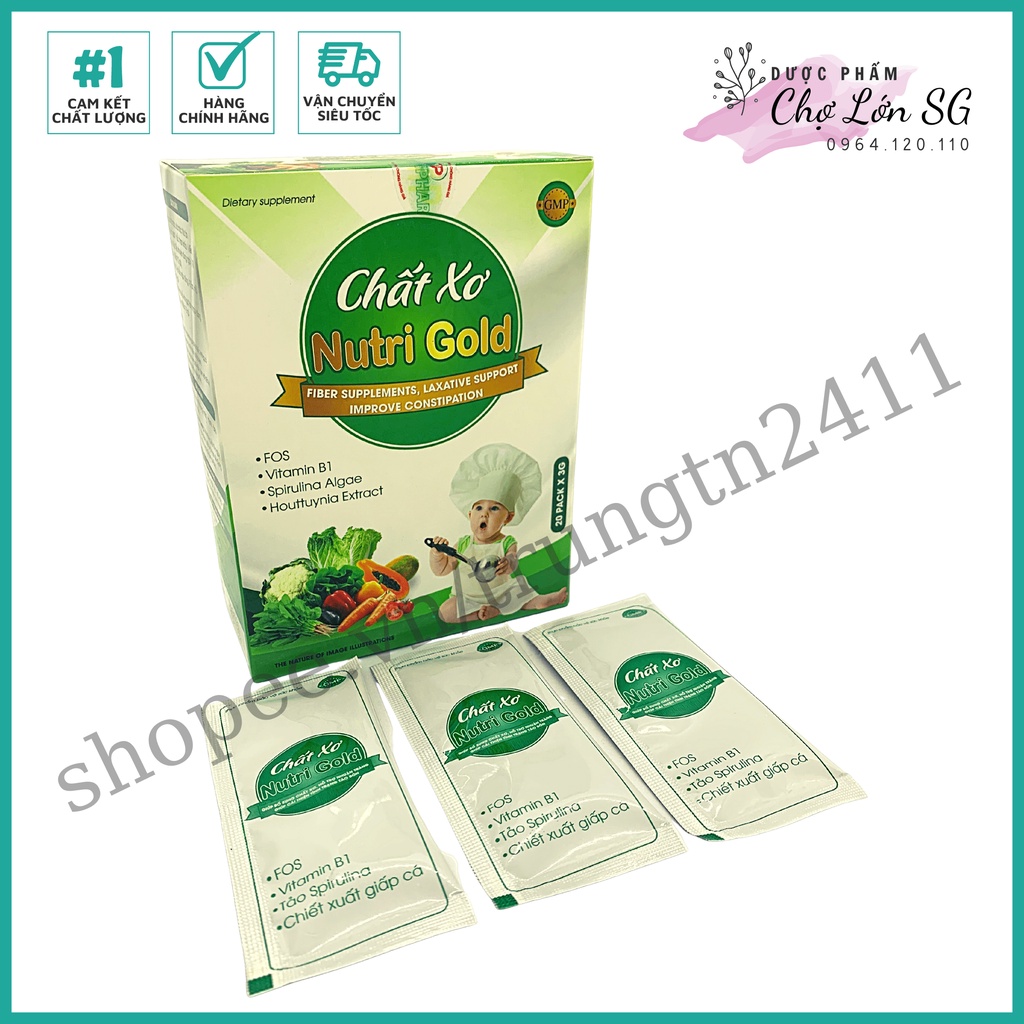 Thực phẩm chức năng CHẤT XƠ NUTRI GOLD giúp nhuận tràng giảm táo bón