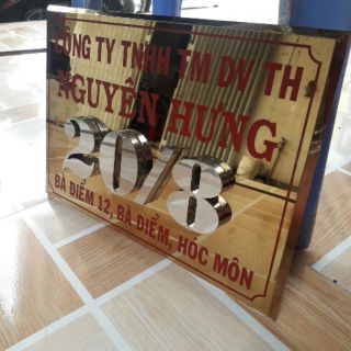 Bảng số nhà công ty inox