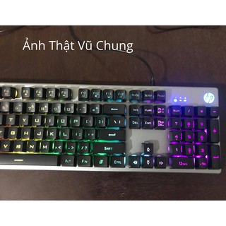 Bàn phím HP K500 cao cấp led xuyên phím 7 Màu 3 chế độ Tuyệt Đẹp, Hàng Chính Hãng BH 12 Tháng