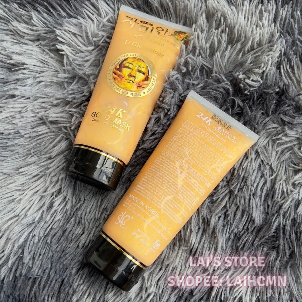 Gel Lột Mặt Nạ Vàng 24K Gold Mask L-Glutathione Hàn Quốc Lột Sạch Tế Bào Chết, Da Sáng Mịn Màng, Chống Lão Hóa - LAIHCM
