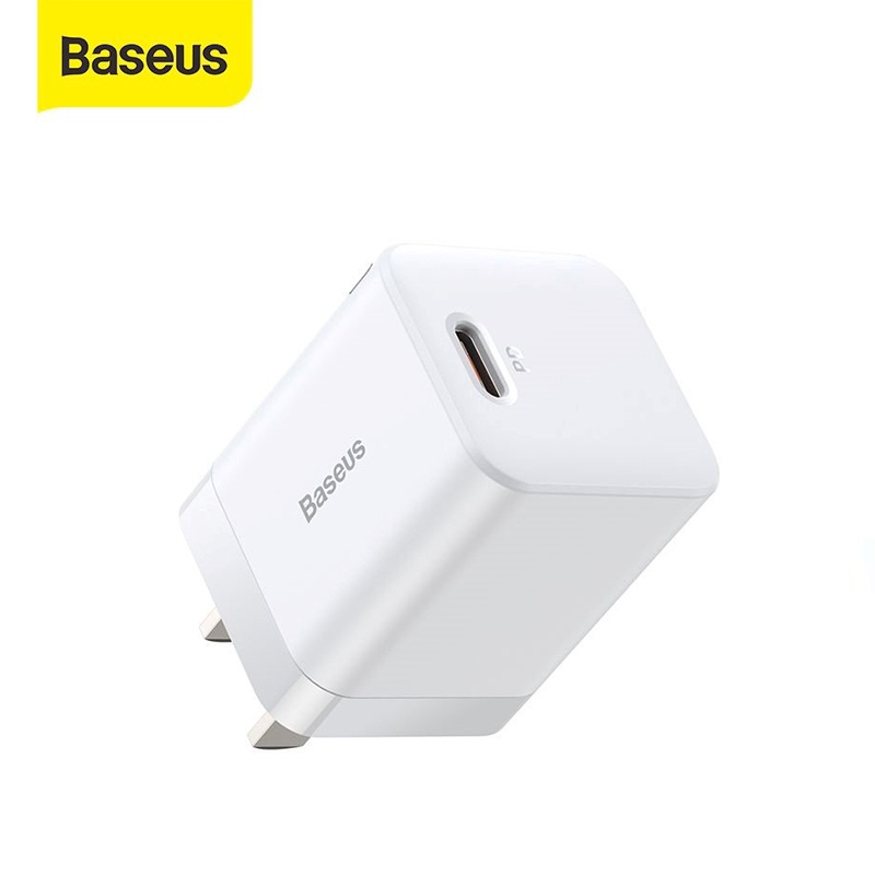 Bộ sạc PD20W Baseus Super Si Pro chân dẹt 1 cổng Type-C kèm dây sạc Type-C to dài 1M cho IP13/12