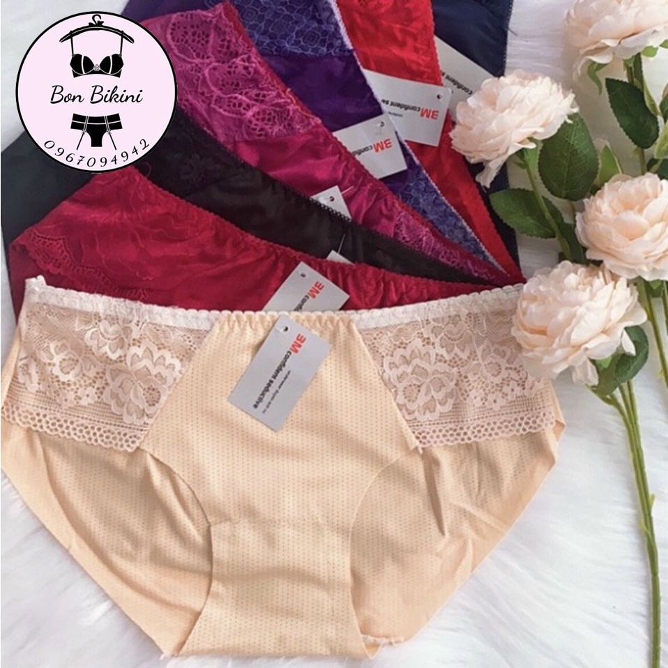Quần lót nữ su thông hơi phối ren sexy co dãn 4 chiều mềm mại thoáng mát FREESIZE (40-65KG) | BigBuy360 - bigbuy360.vn
