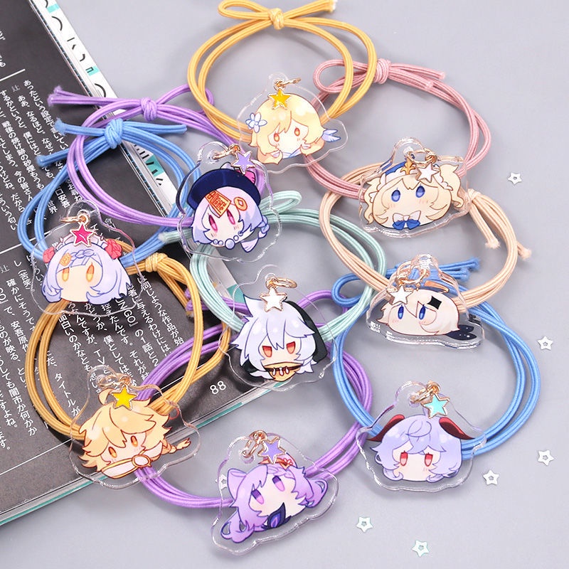 Dây Cột Tóc Co Giãn Hình Anime Cho Nữ