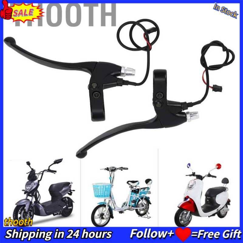 Thooth Thicken Aluminium E-bike Brake Lever Kits for Electric Bicycle Scooter Black