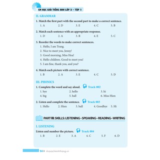 Em Học Giỏi Tiếng Anh Lớp 3 - Tập 1