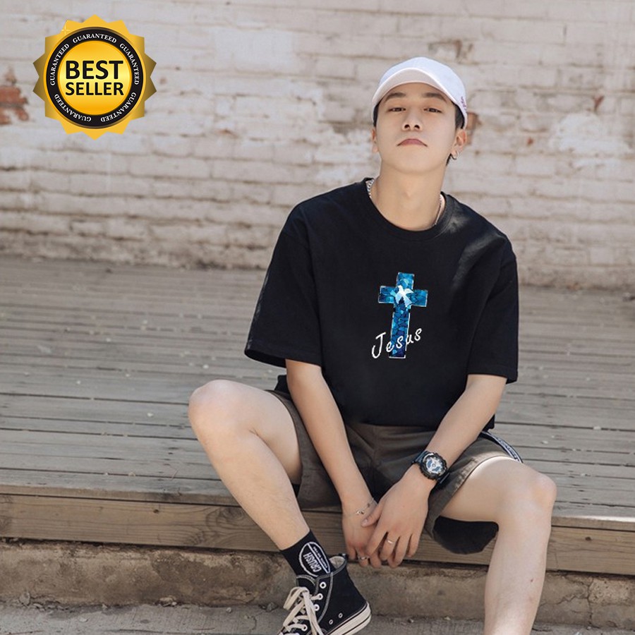 Áo Thun Tay Lỡ Jesus Cross Đẹp Giá RẺ