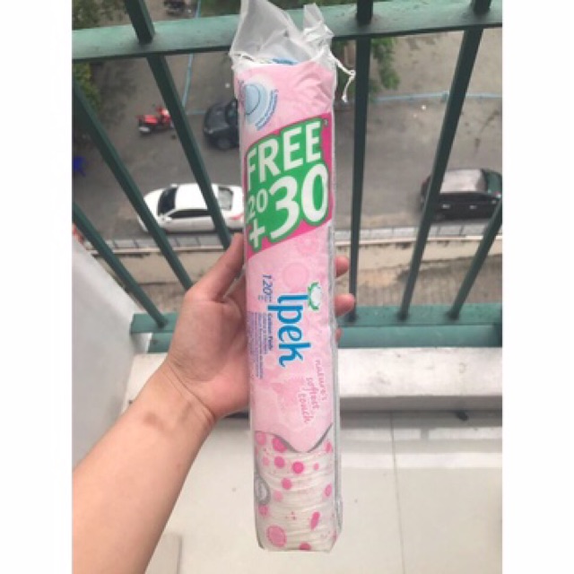 Bông tẩy trang ipek 120 + 30 miếng