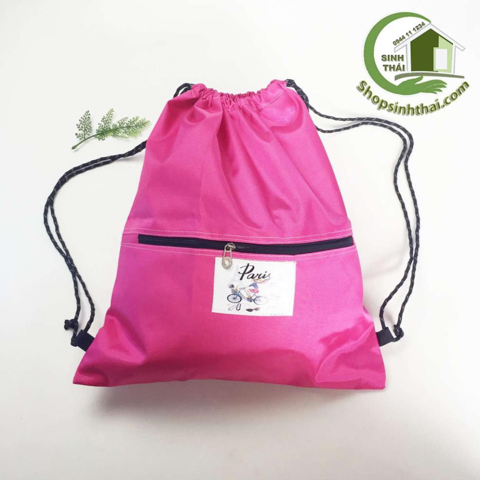 Balo vải kaki dù siêu gọn nhẹ, không thấm nước - màu đen - balo vải thể thao, đi phượt, du lịch, đi chơi