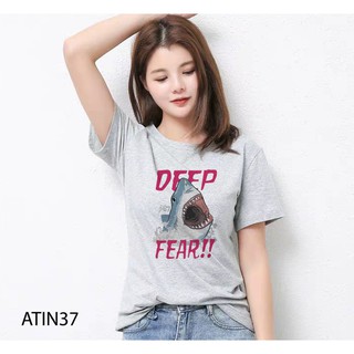 ÁO THUN IN HÌNH CÁ MẬP DEEP FEAR ATIN37