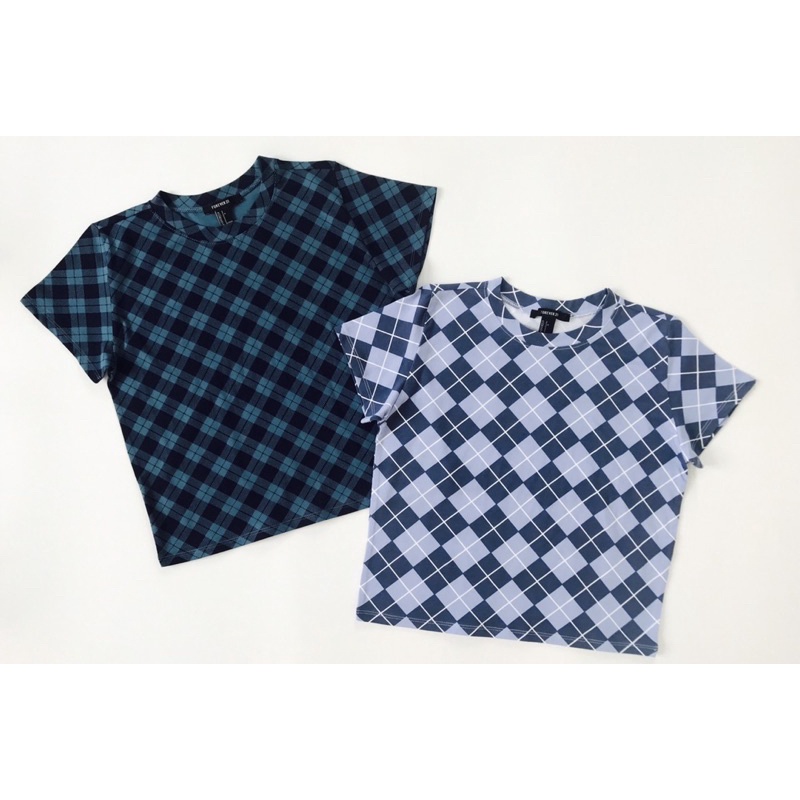 Áo croptop sọc caro 2 màu  vnxk