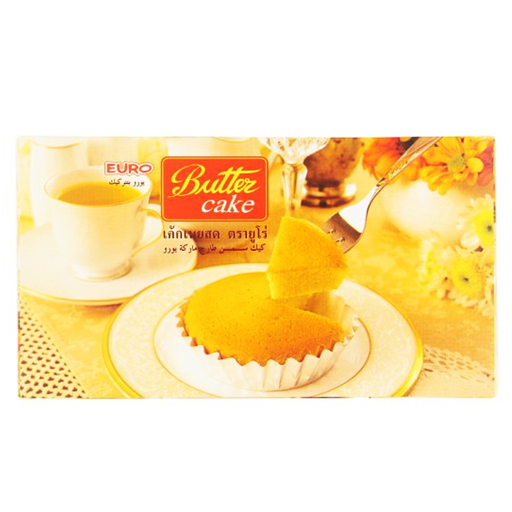 Bánh Bông Lan Butter Cake Euro Thái Lan 160gr /hộp 4 cái