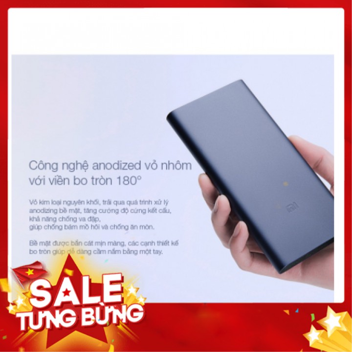 [chính hãng] Xiaomi Sạc dự phòng Xiaomi Gen 3 10.000 mAh (2 cổng usb) BH 1 đổi 1 poogroup