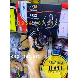 Đèn Led Gương Cầu Bi Mini T2 Ma Racing Chân H4 Chính Hãng