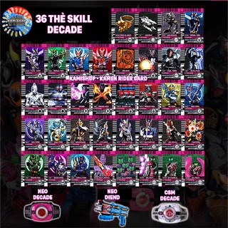 Thẻ bài Kamen Rider 36 Thẻ Skill của Decade đọc trong CSM/NEO DECADE - CSM/NEO DIEND - Kamishop Kamen Rider Card