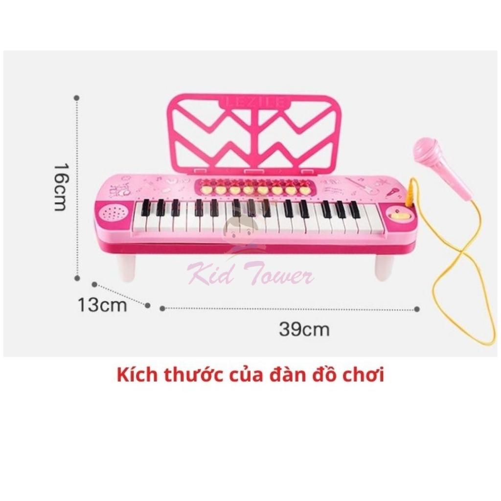 Đàn piano cho bé kèm mic đồ chơi có nhạc (tặng kèm 3 pin AA) (Kid Tower: 73)