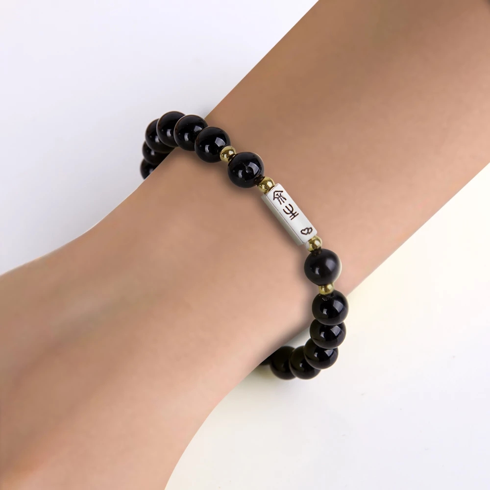 2Pcs/Set Magnetic Obsidian Beaded Bracelets/ Classic Couples Distance Bracelet/ Fashion Friendship Jewelry Gift
