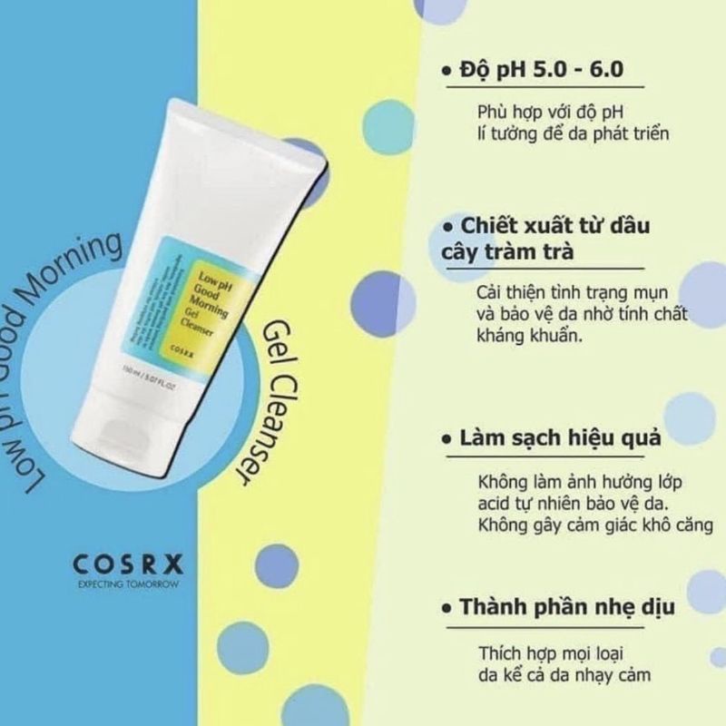 Sửa rữa mặt Low PH Good Morning Gel Cleanser