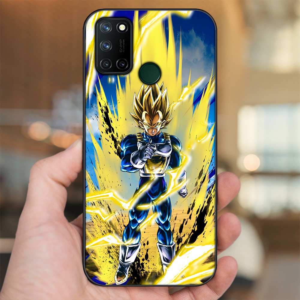 Ốp lưng Realme C17, 7i viền đen in hình Vegeta Dragon Ball