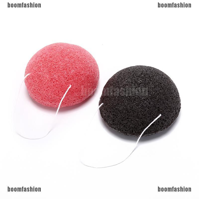 (hàng Mới Về) Set 2 Mút Rửa Mặt Konjac Than Hoạt Tính Tự Nhiên Hình Tròn Mềm Mại | BigBuy360 - bigbuy360.vn