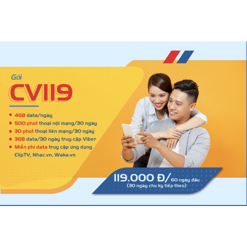 CV119 (Đầu số 07, free 60 ngày) - SIM TRÙM DATA - KHÔNG GIỚI HẠN DUNG LƯỢNG