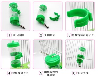 Bình nước bi treo chuồng cho thú cưng
