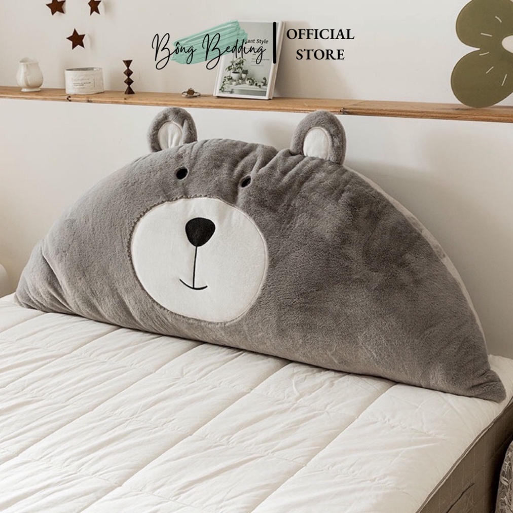 Gối Tựa Đầu Giường HIN BEDDING Hình Thú Chất Liệu Nỉ Nhung Cao Cấp Hàng Có Sẵn 1m5