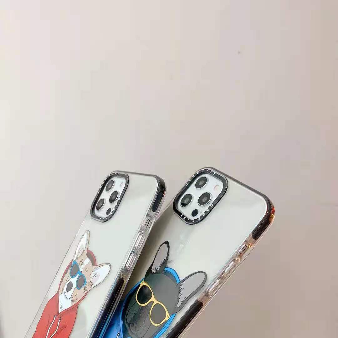 Ốp Lưng In Hình Chó Corgi & Bulldog Cho Iphone 12 / 11 Pro Max X Xs Max Xr Se2 7 8 Plus