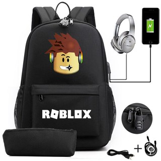 ROBLOX Set 4 Balo Chống Trộm Có Cổng Sạc Usb Tiện Lợi