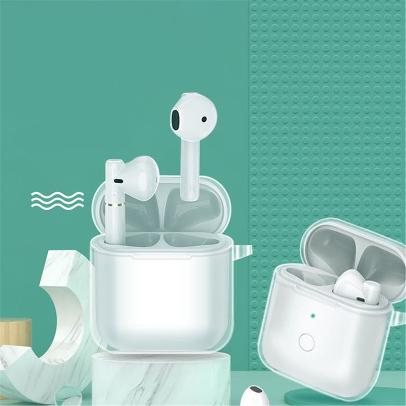 Hộp Bảo Vệ Tai Nghe Bằng Tpu Mềm Có Khóa Chống Thất Lạc Cho Qcy T8